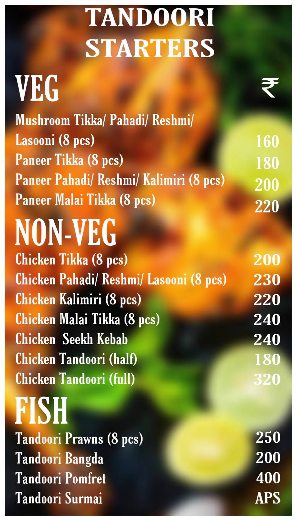 HOTEL AAI menu