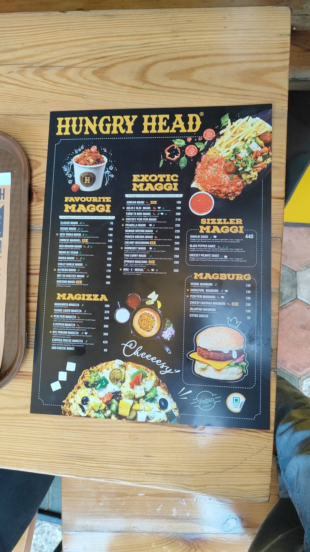 HUNGRY HEAD menu