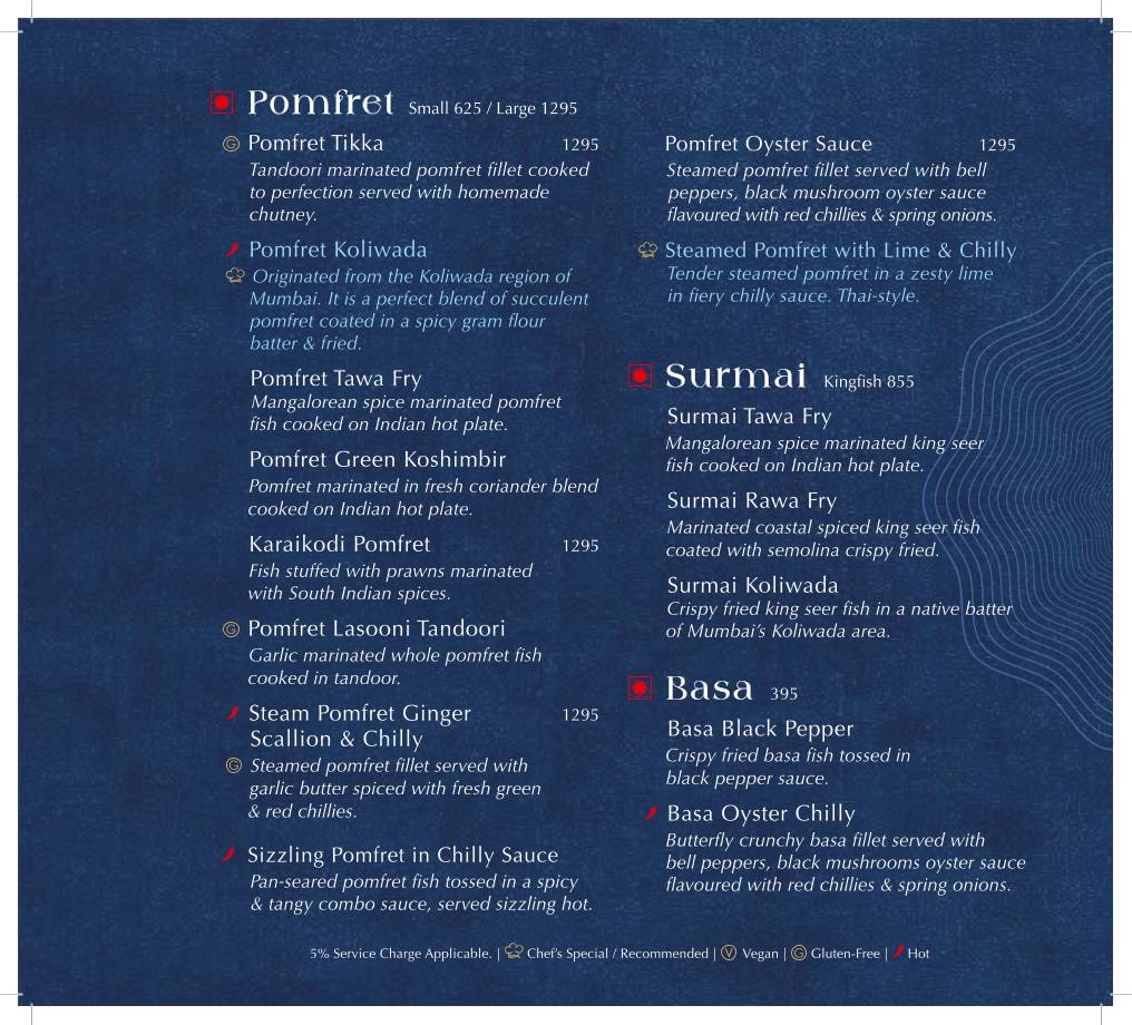 Somethings Fishy Restaurant menu