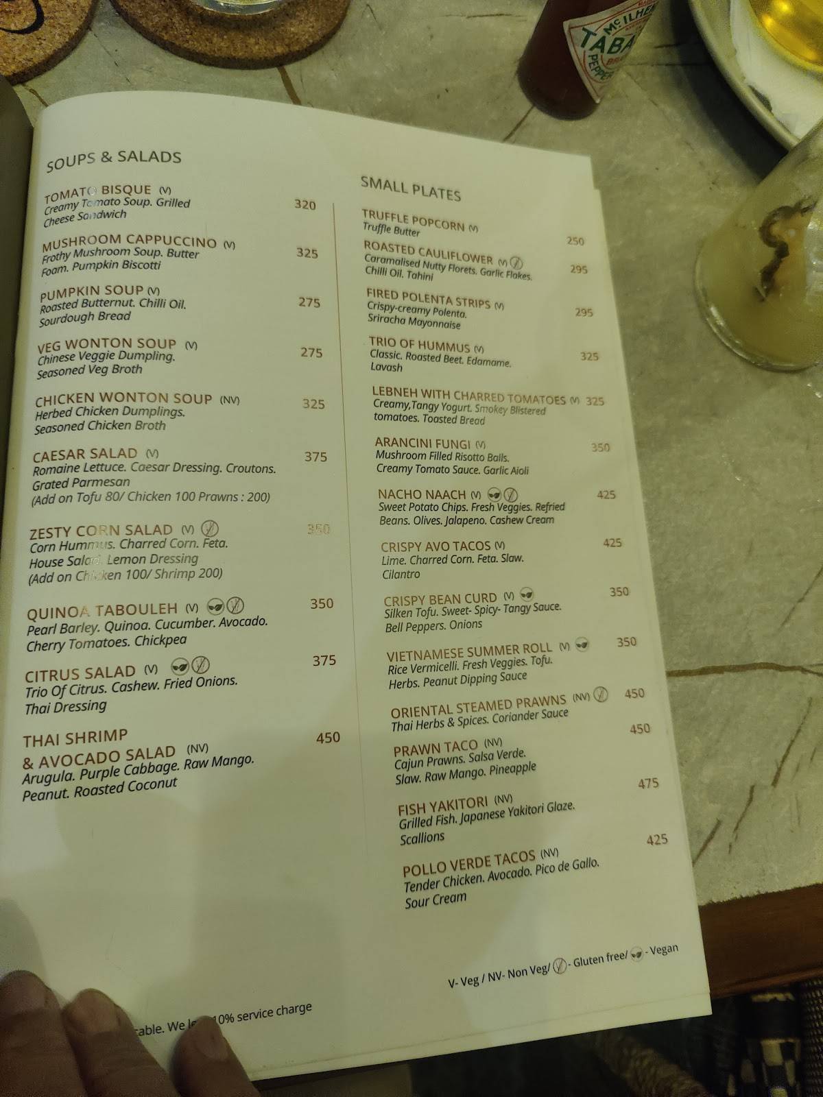 Murphies - Bistro and Bar menu