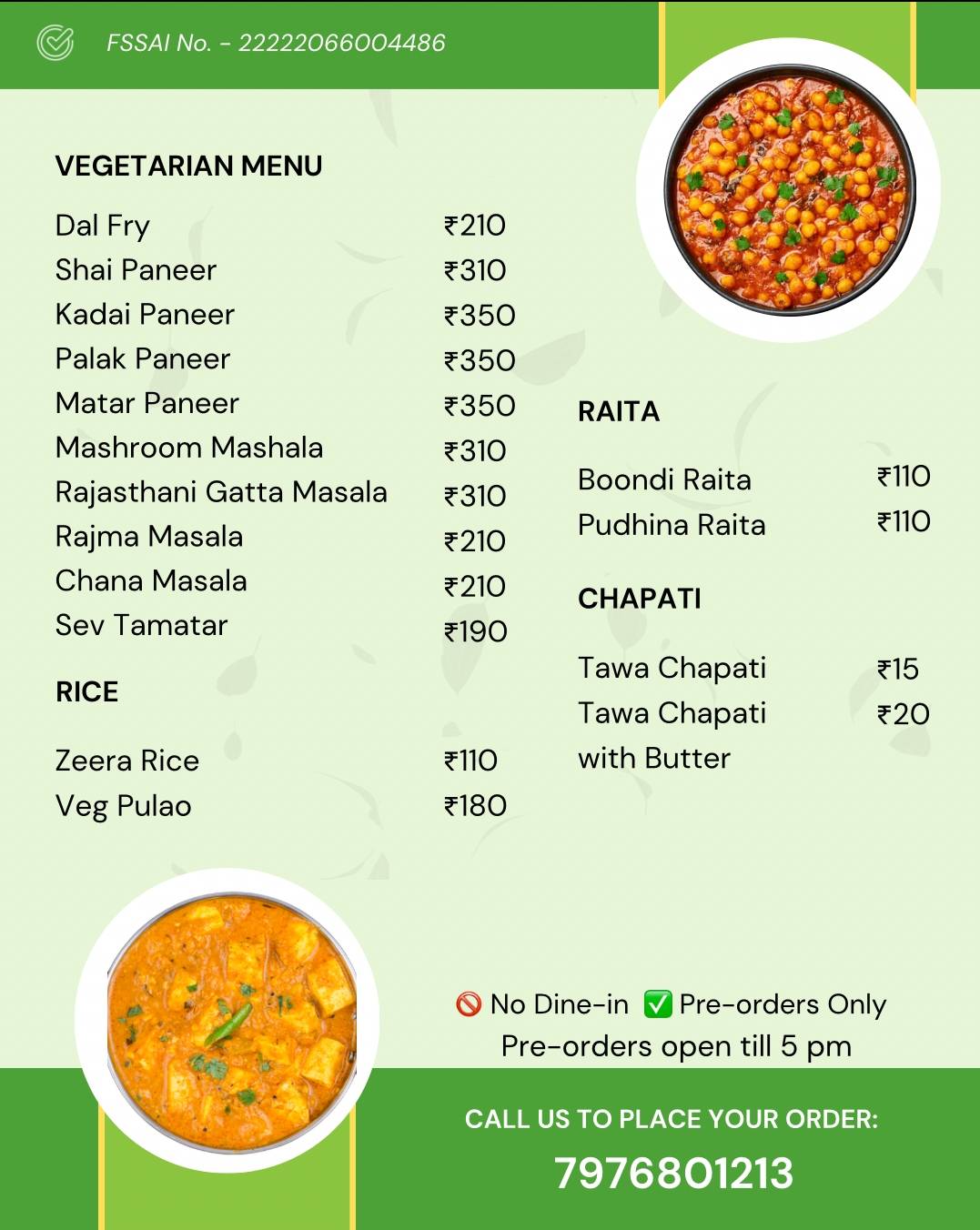 Muttonmurg menu
