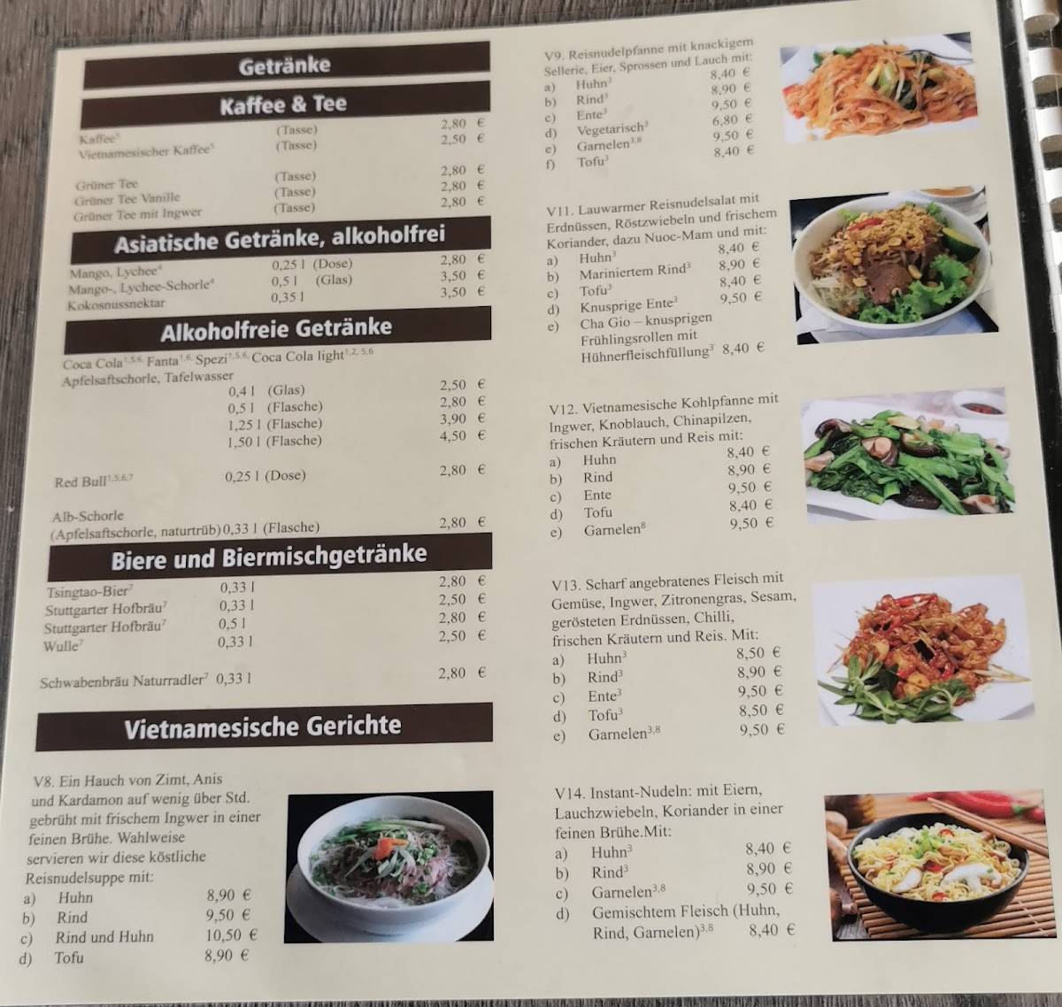 Speisekarte von My Bambus fast Food, Kirchheim unter Teck