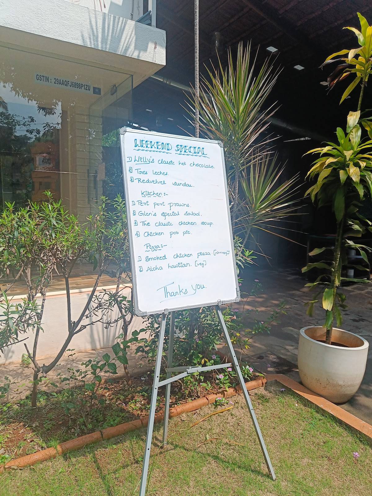 Glen's Bakehouse menu