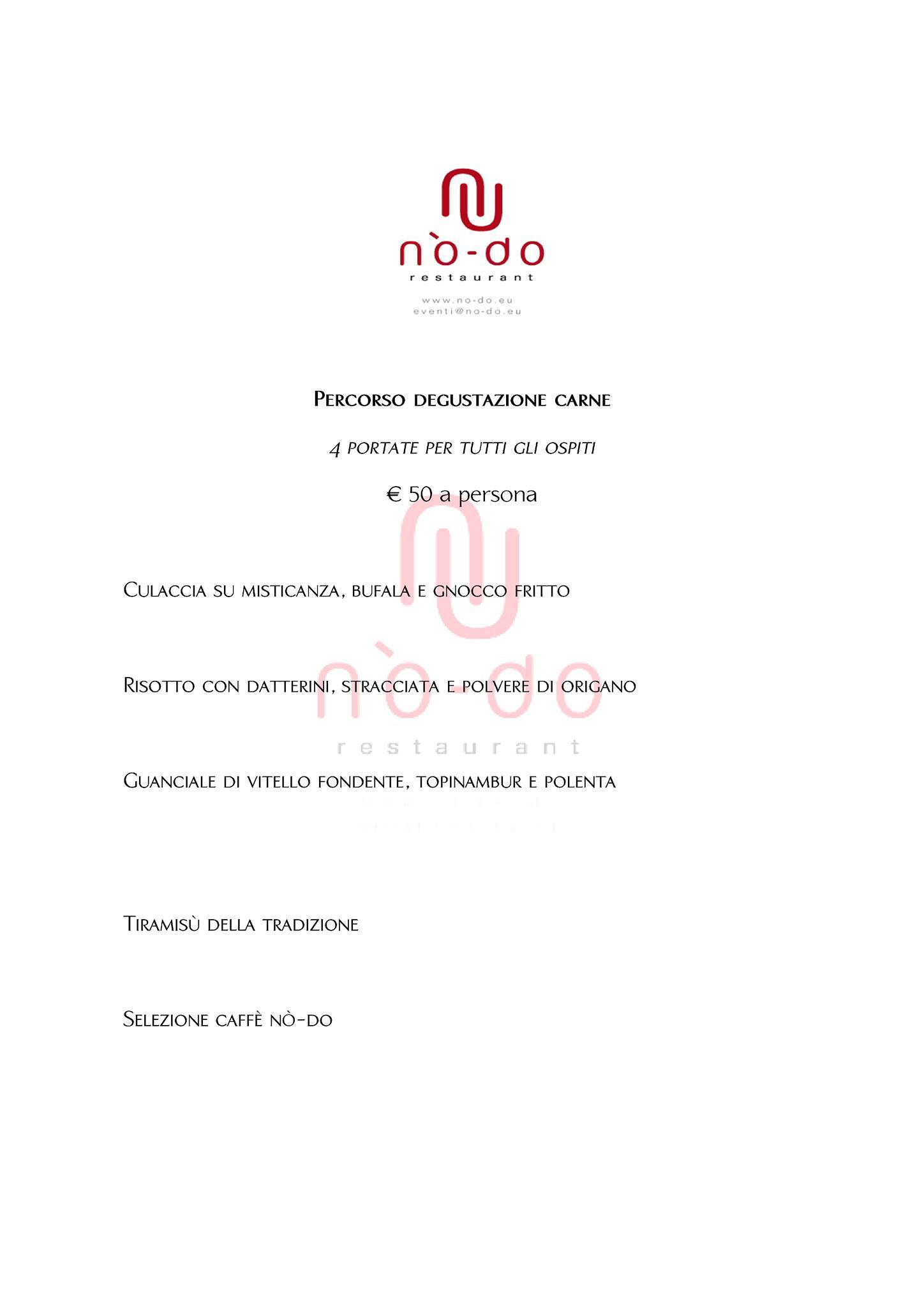 Menu di Ristorante no-do 