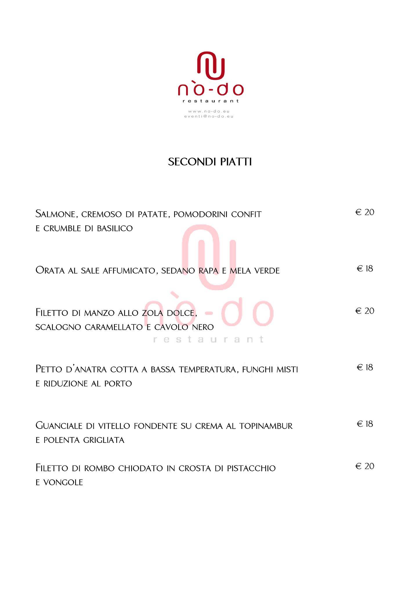 Menu di Ristorante no-do 