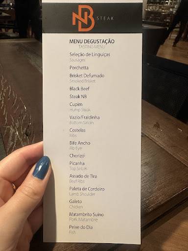 NB Steak JK cardápio