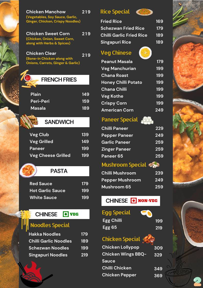 Nai Dilli Desi Tandoor Restaurant and Bar menu