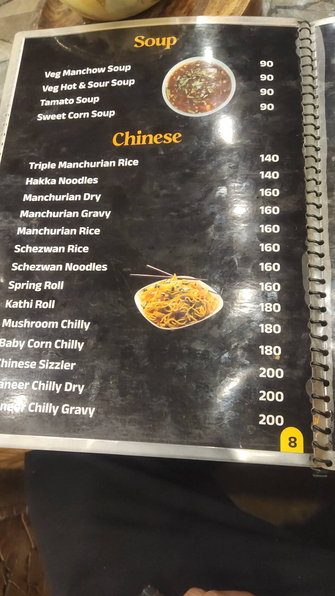 Nandan Cafe menu