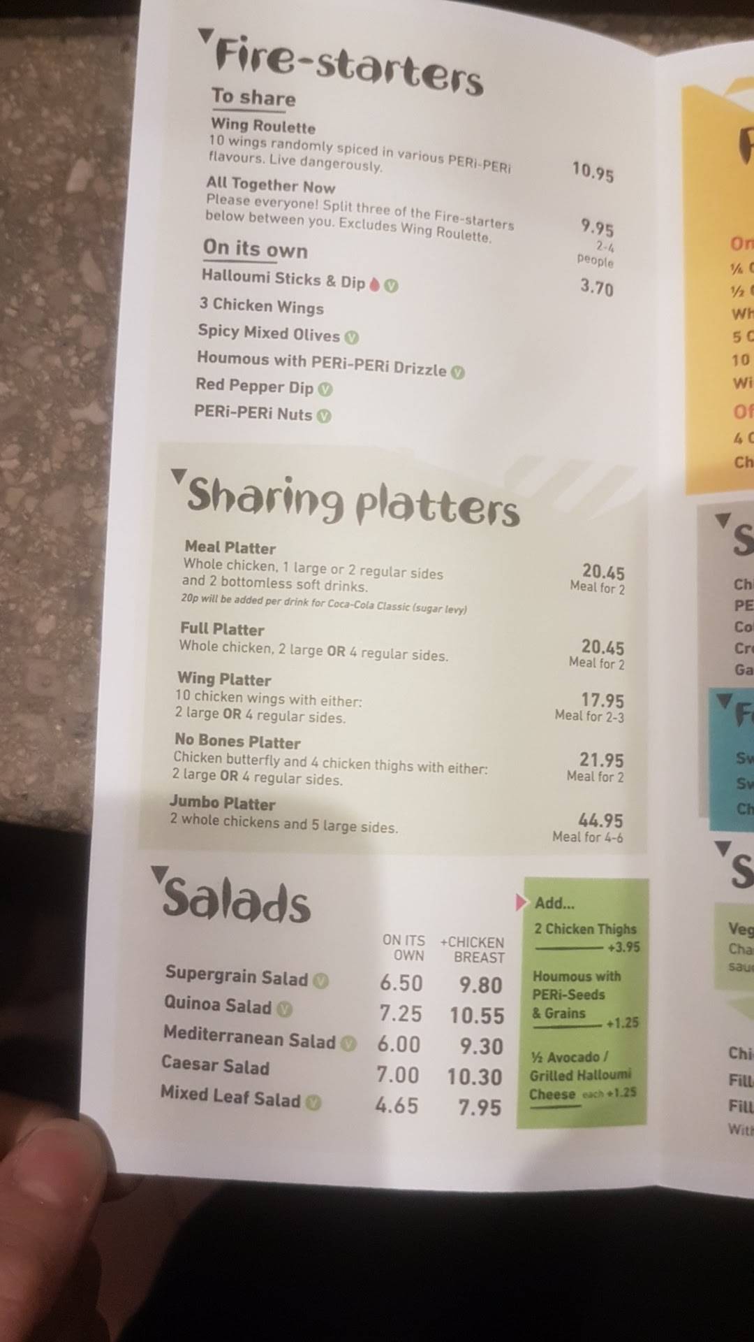 Menu at Nando's Guildford fast food, Guildford