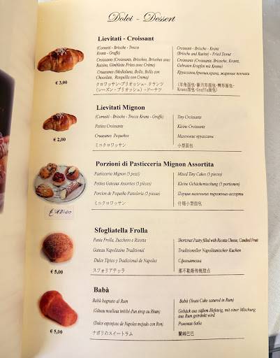 Menu di Gran Caffè Gambrinus 
