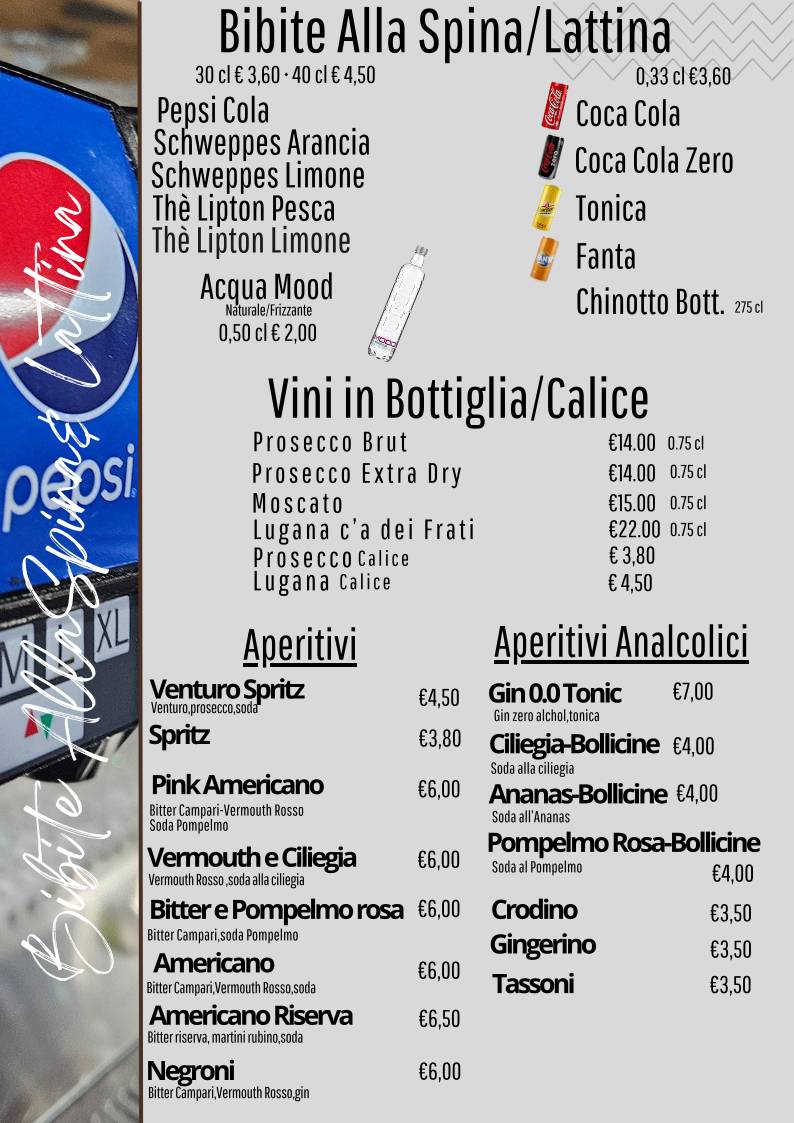 Menu di Napoleon Pub paninoteca 