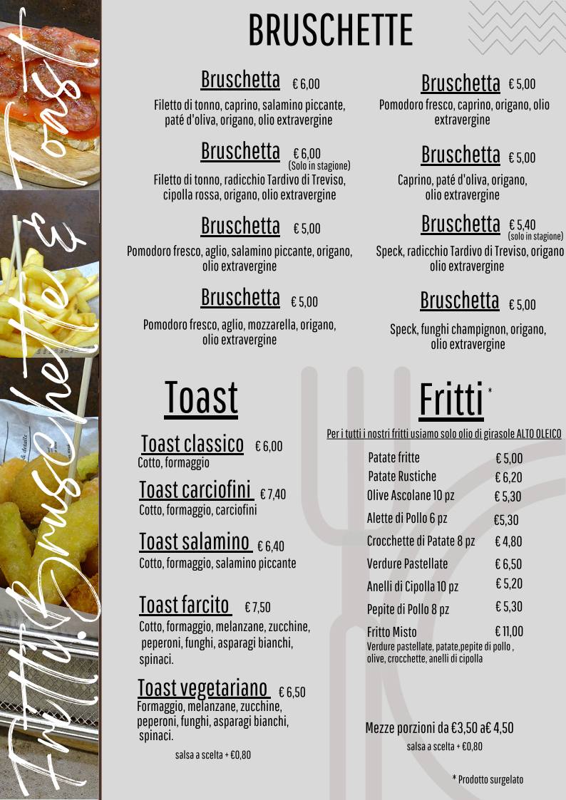 Menu di Napoleon Pub paninoteca 