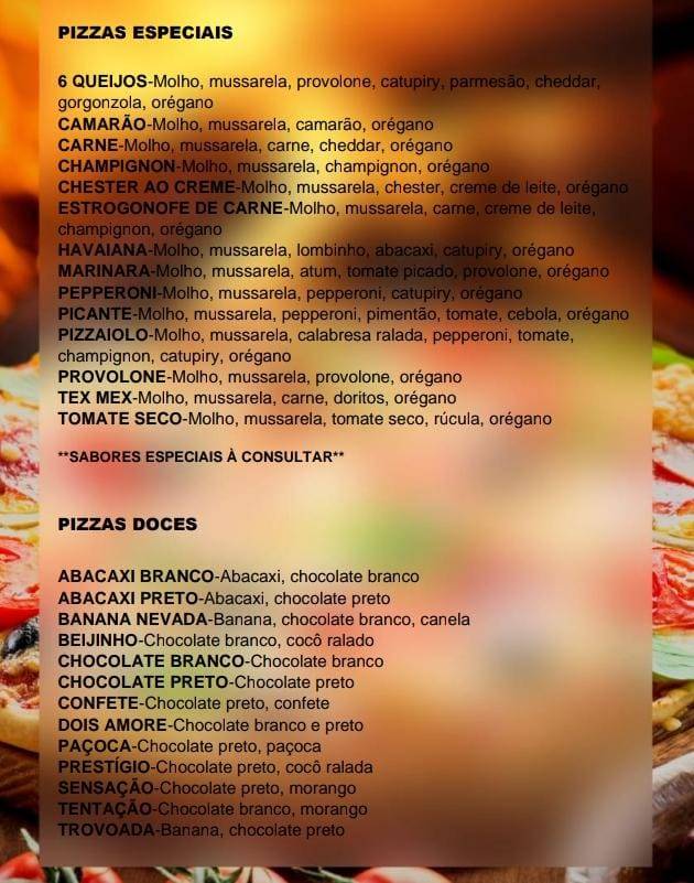 Nascita Pizzaria Ltda cardápio