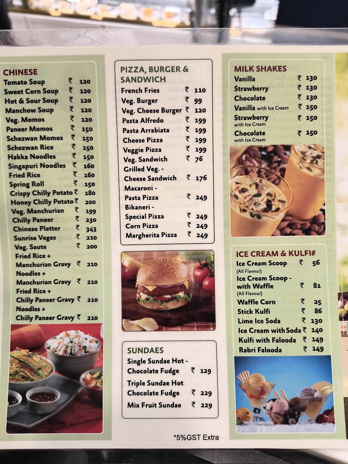 Bikanervala menu