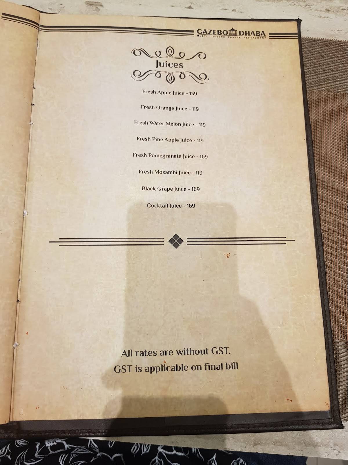 Menu at Gazebo Dhaba & Family Restaurant, Navi Mumbai