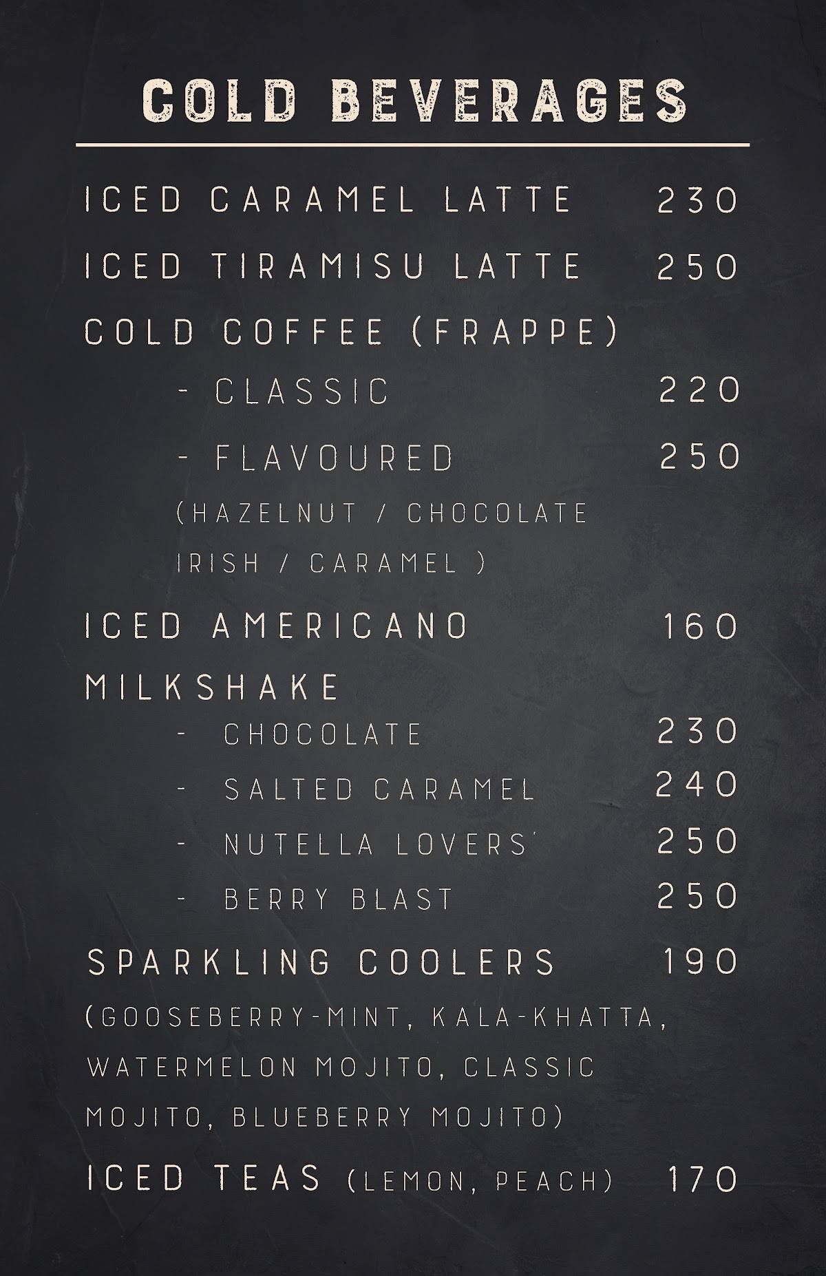 The Windmill Coffee House & Bistro menu