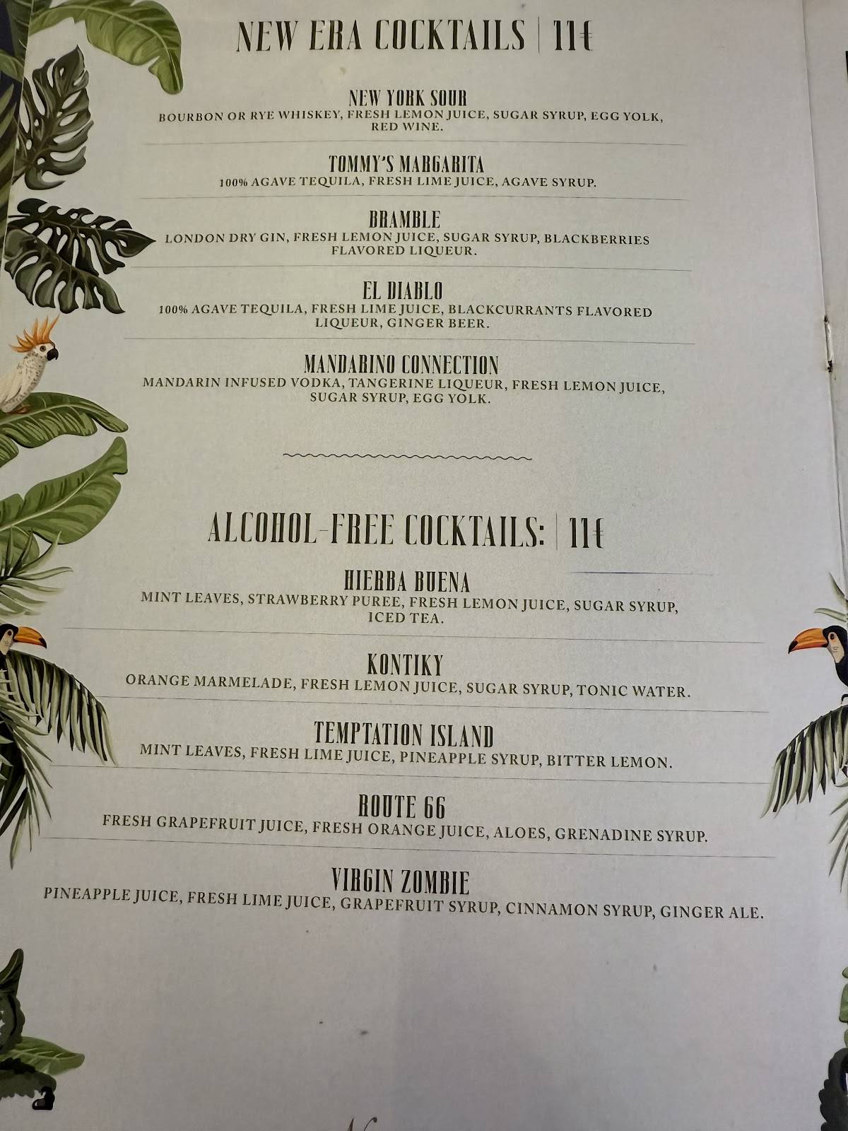 Menu di Negresco Bocca di Leone 