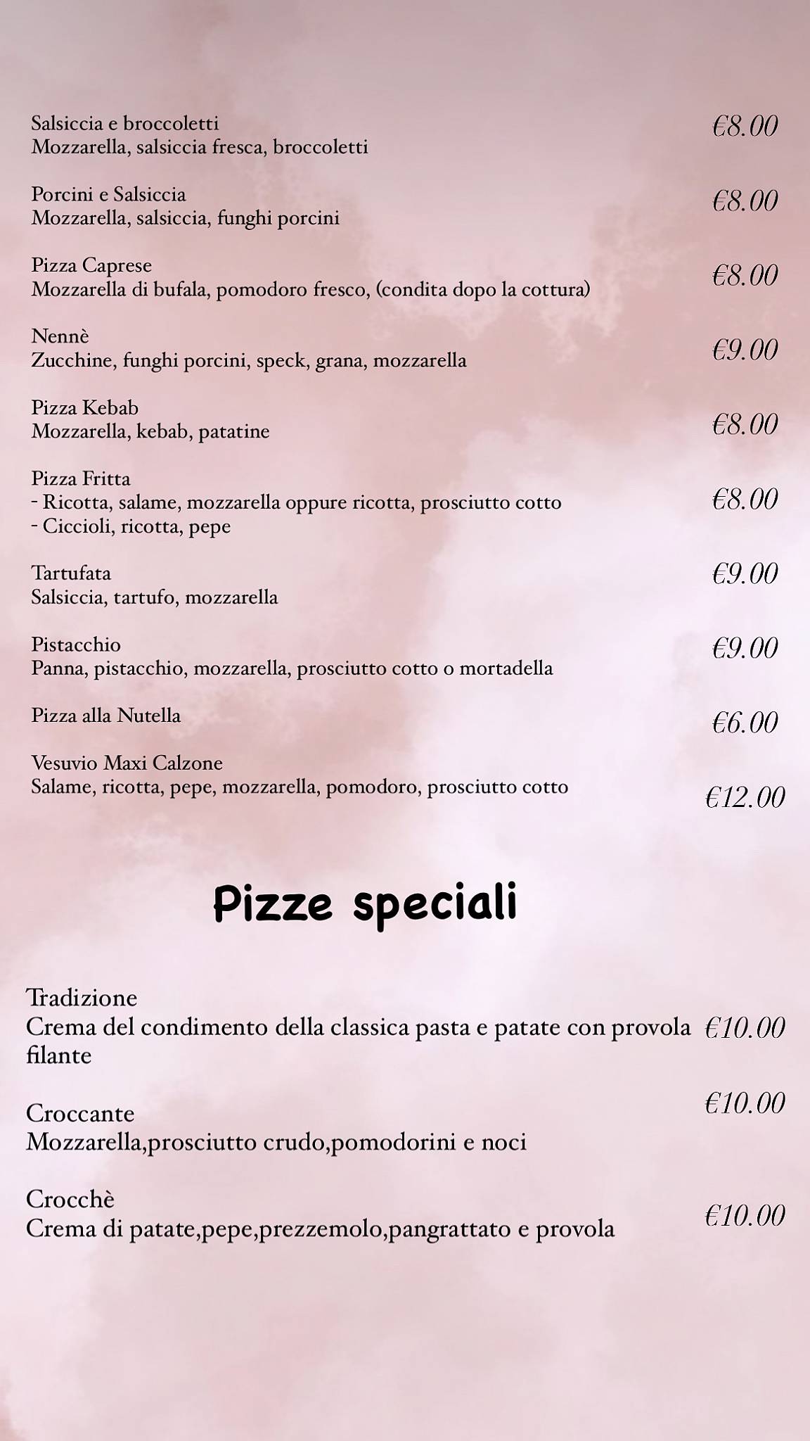 Menu di Nennè 