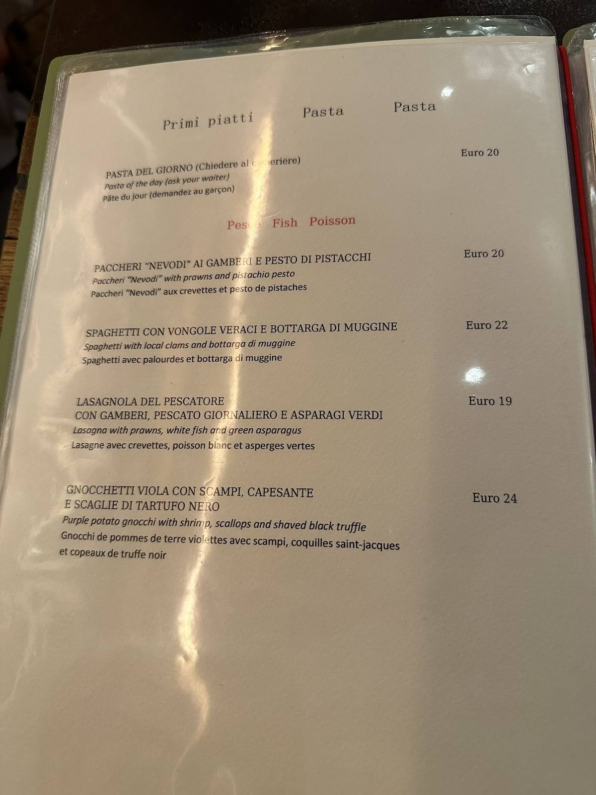 Menu de Nevodi