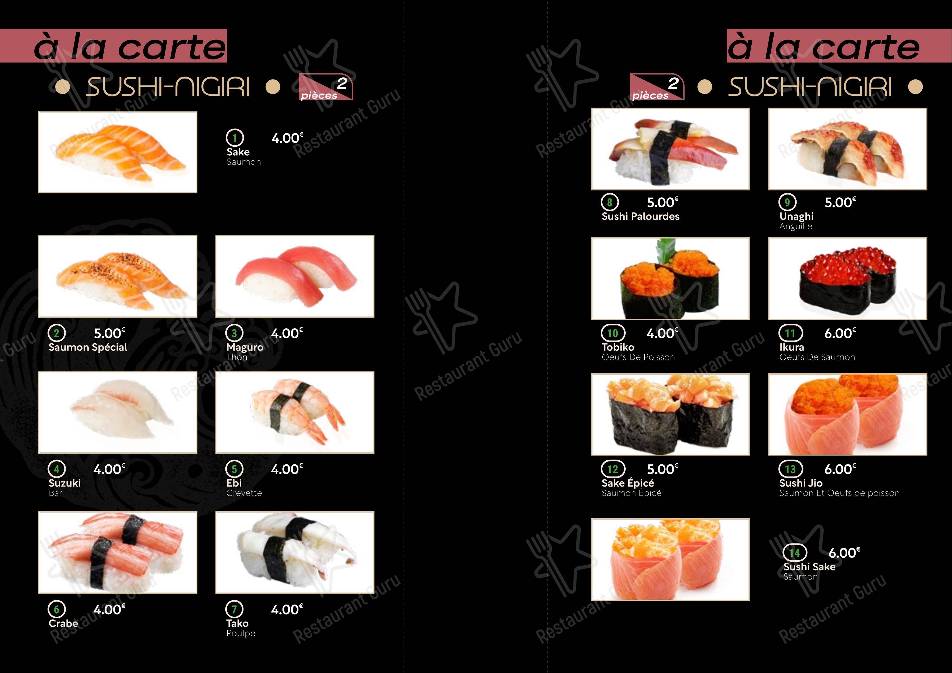Menu pour New Asia - Menu