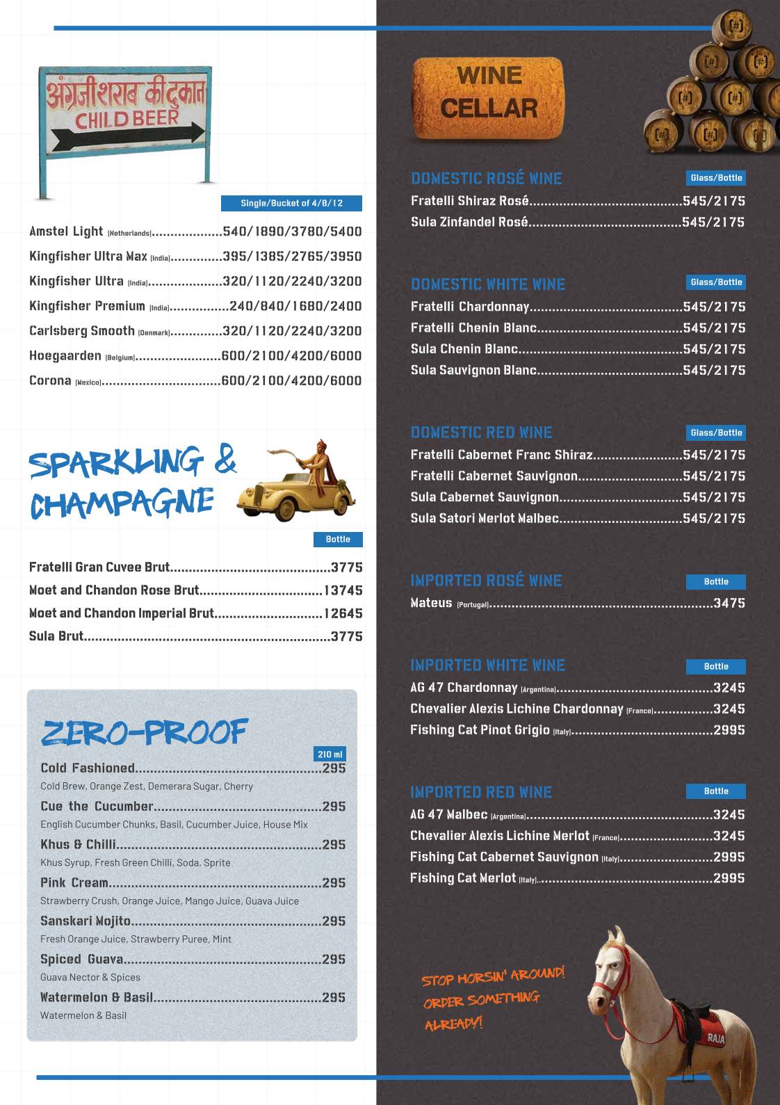 Dwarka Social menu