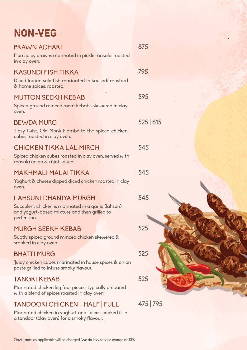 Lord Of The Drinks menu