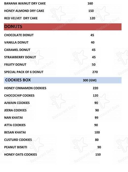 NIKHIL BAKERY menu