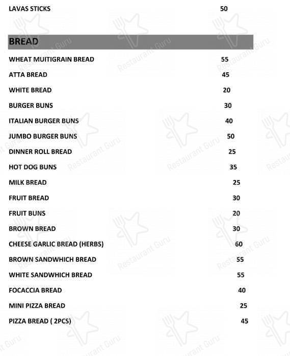 NIKHIL BAKERY menu