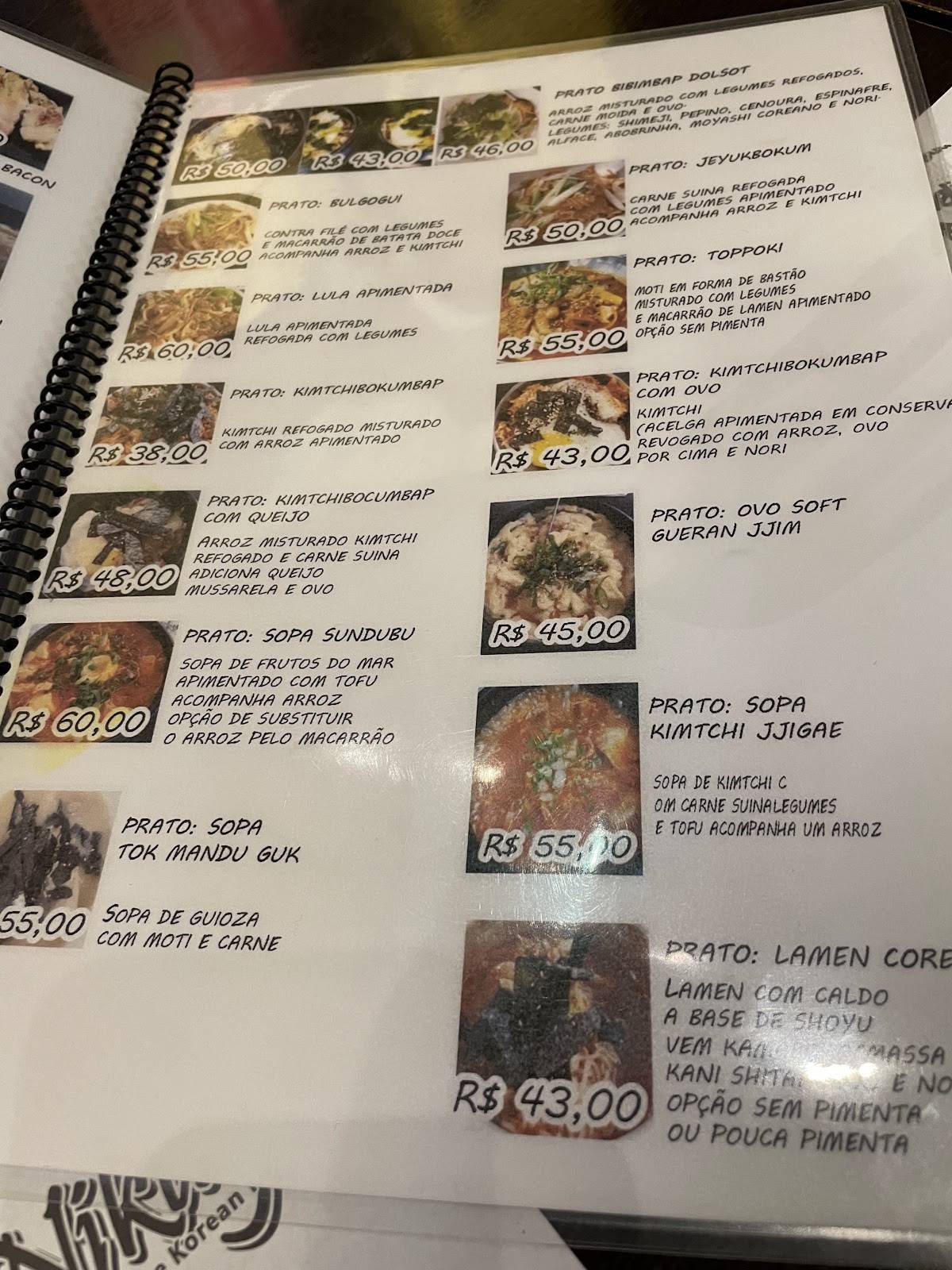 Nikuya Espetos & Korean Food cardápio