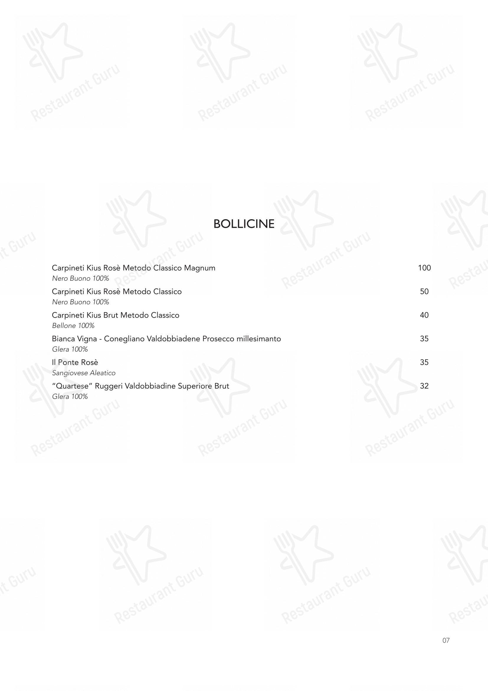 Nojo in Roma - Menu bar