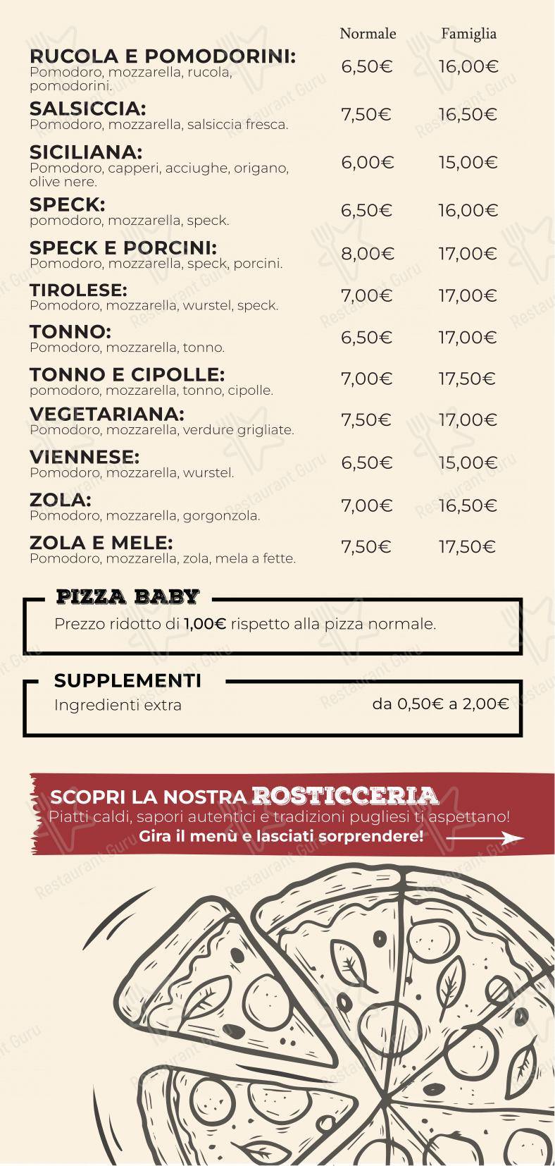 Menu di Non Solo Pizza - Menu bar