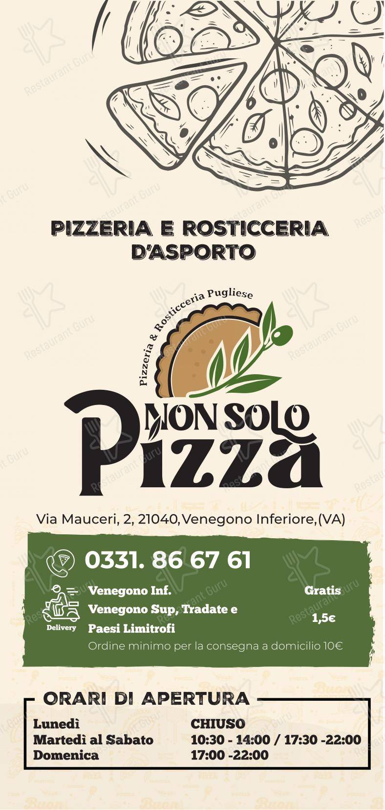Non Solo Pizza in Venegono Inferiore - Menu bar