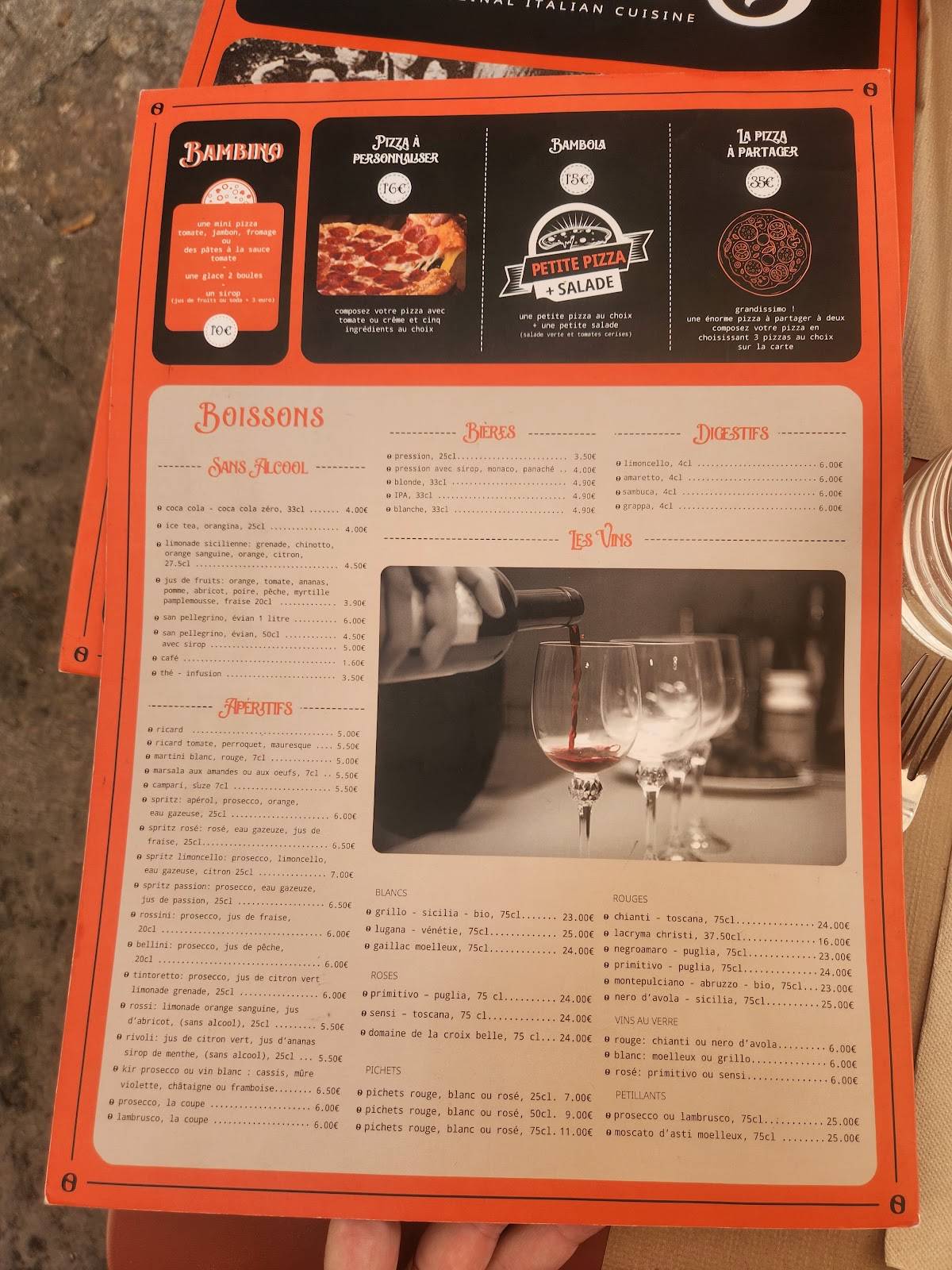 Menu de Notto’s