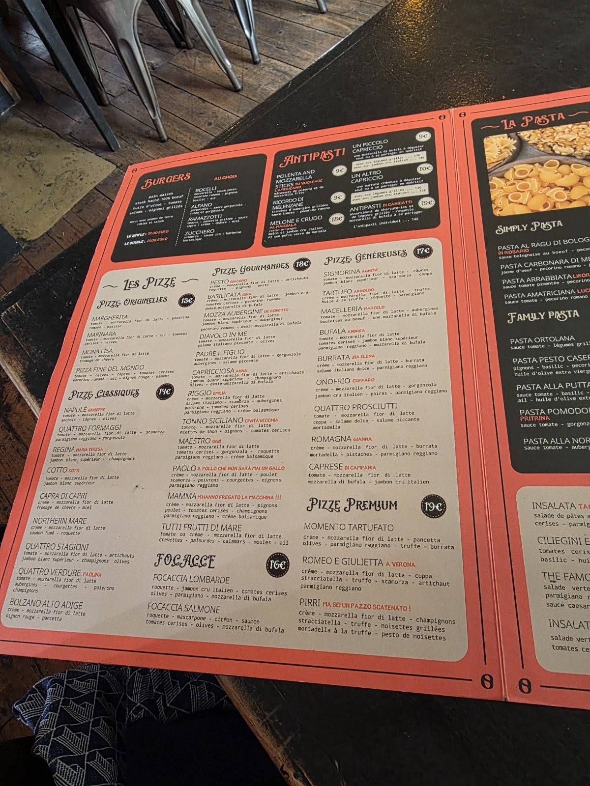 Menu de Notto’s
