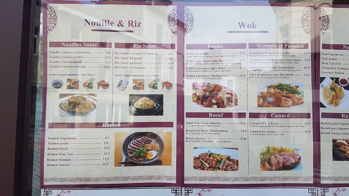 Menu de Nouille et Riz