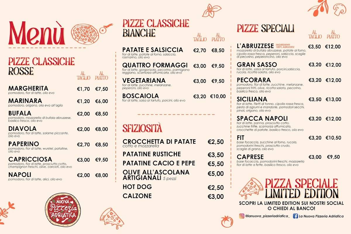 Menu di Pizzeria Esposito - Pizzeria Gastronomia 