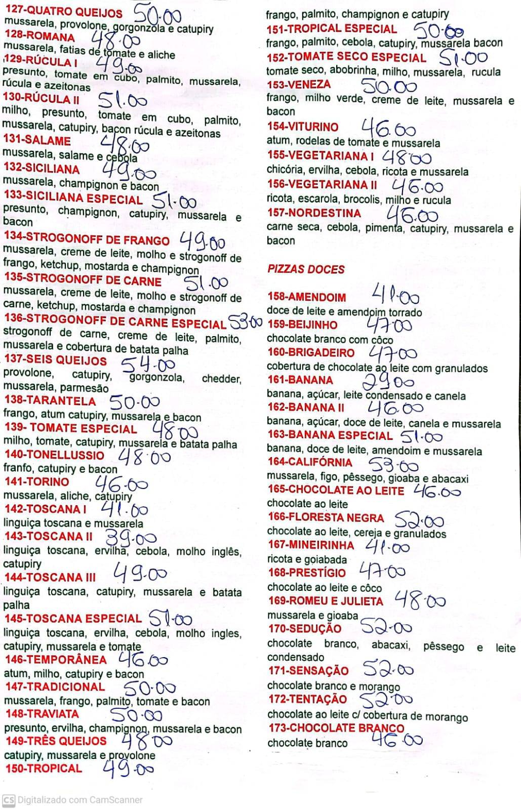 O Braseiro Pizzaria e Esfiharia cardápio