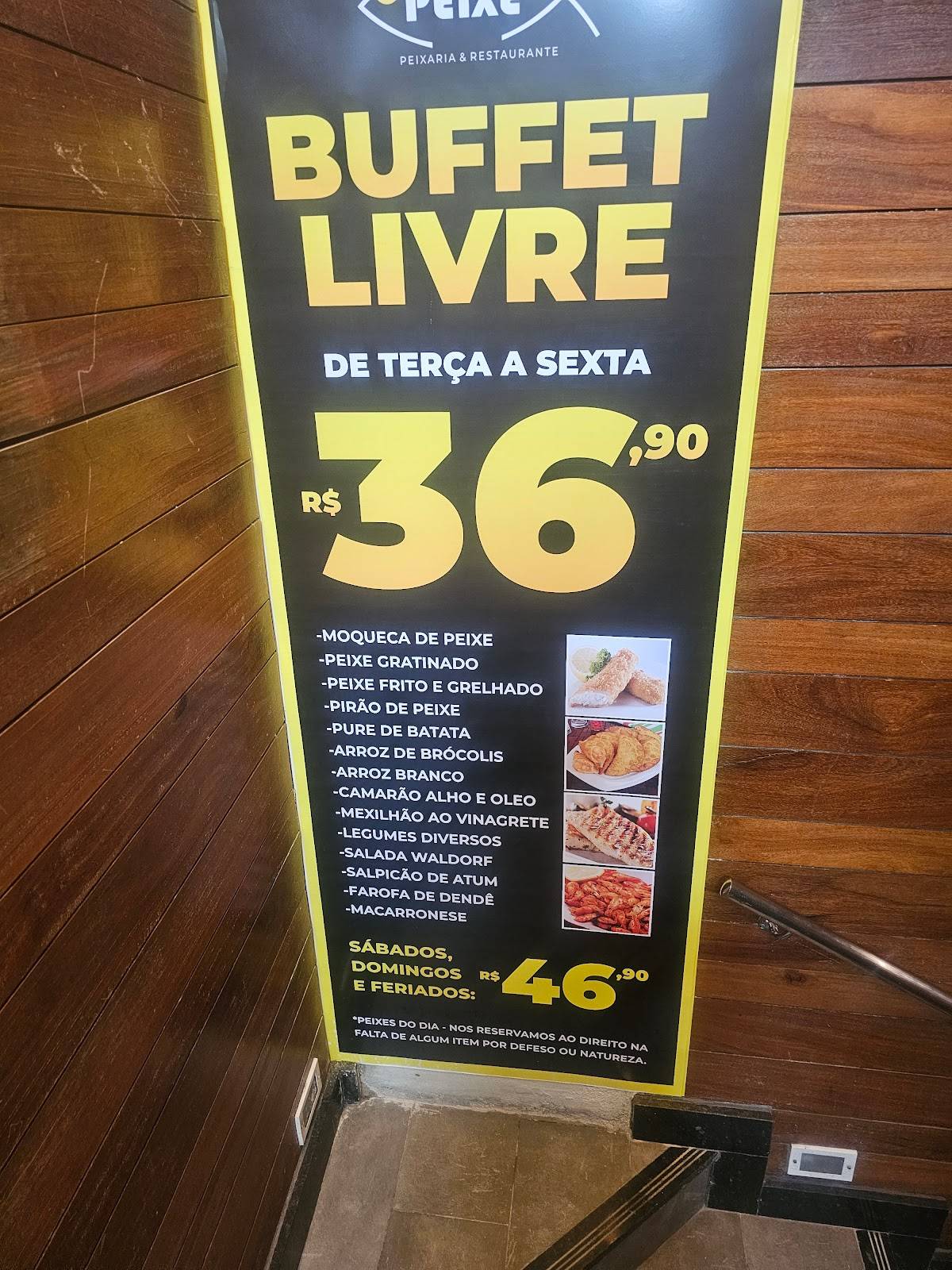 O Peixe cardápio