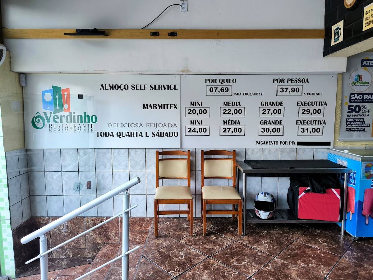 O Verdinho Restaurante cardápio