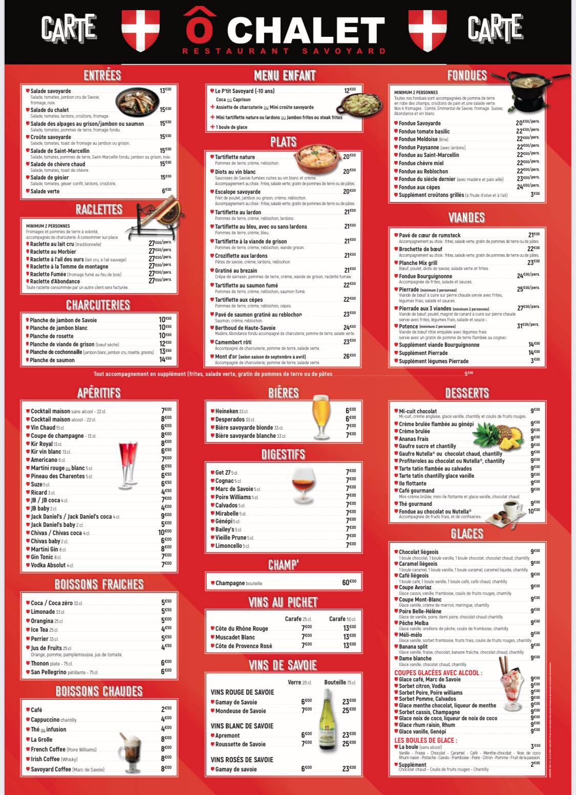 Menu de O chalet savoyard