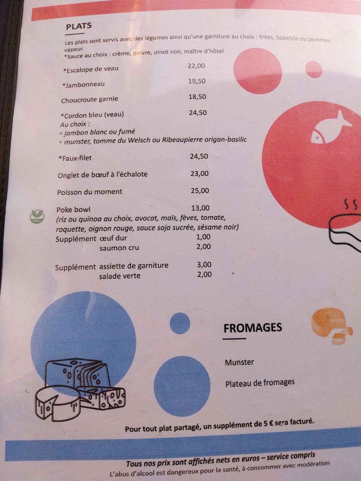 Menu de La Manoline