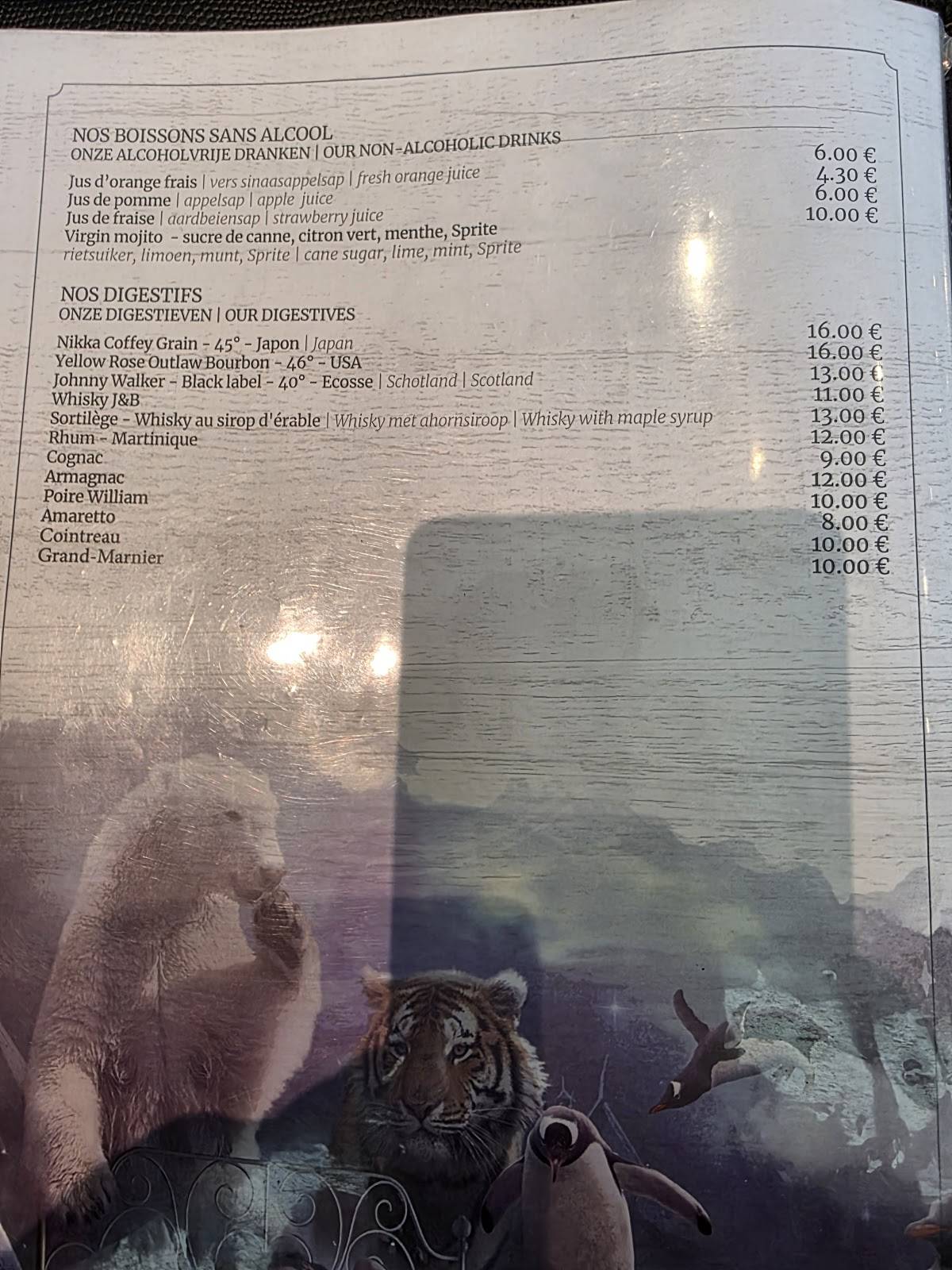 Menu de Octopus Restaurant