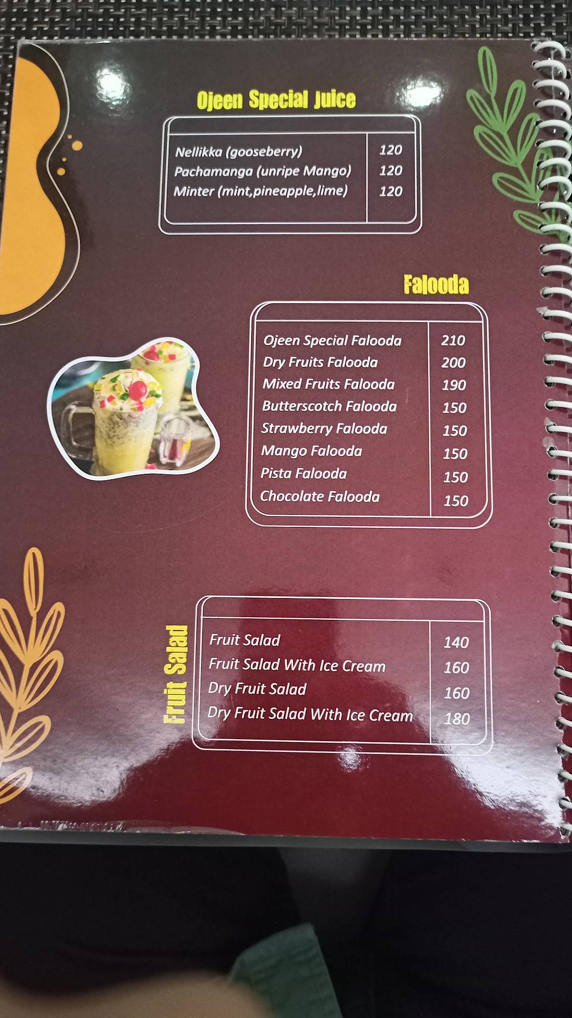 Ojeen- The Taste of Malabar menu