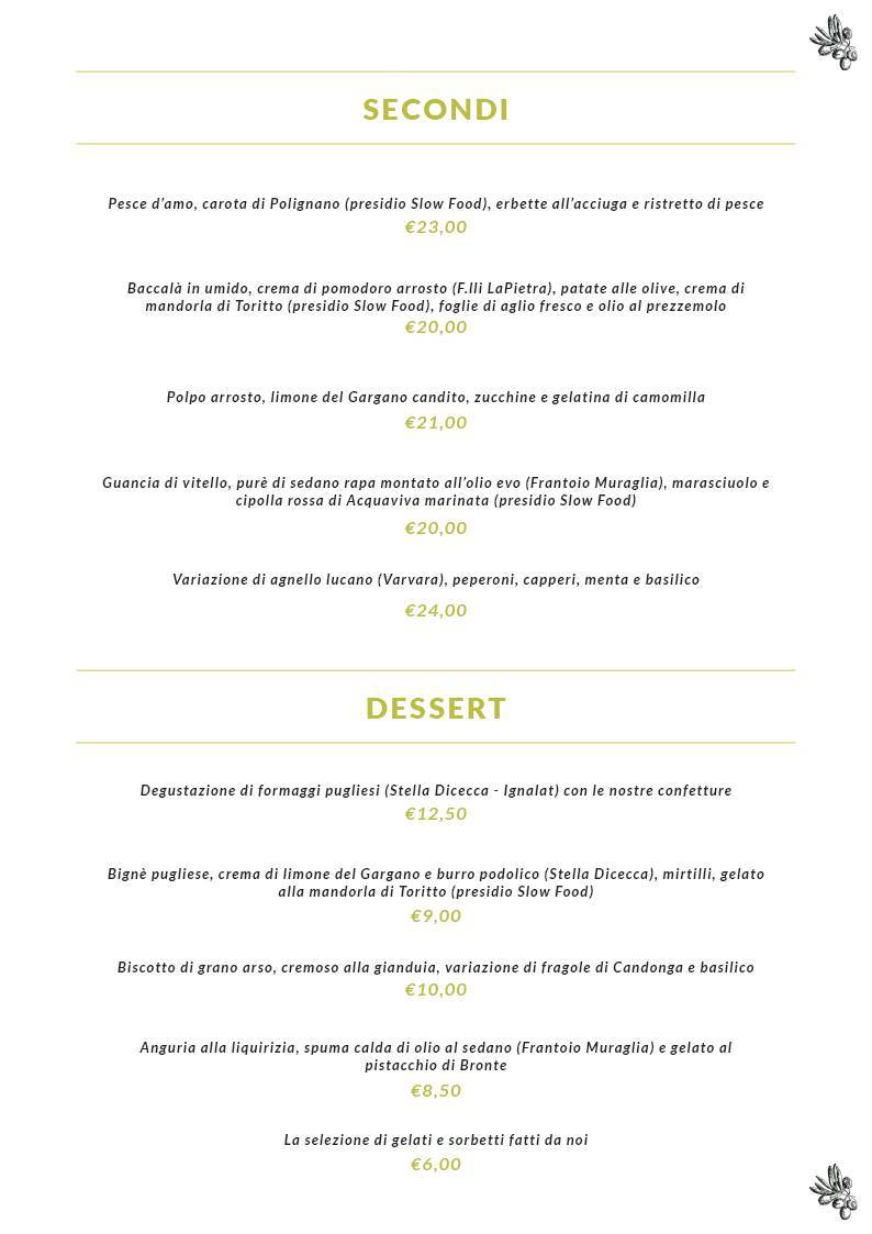 Menu di Olio Cucina Fresca 