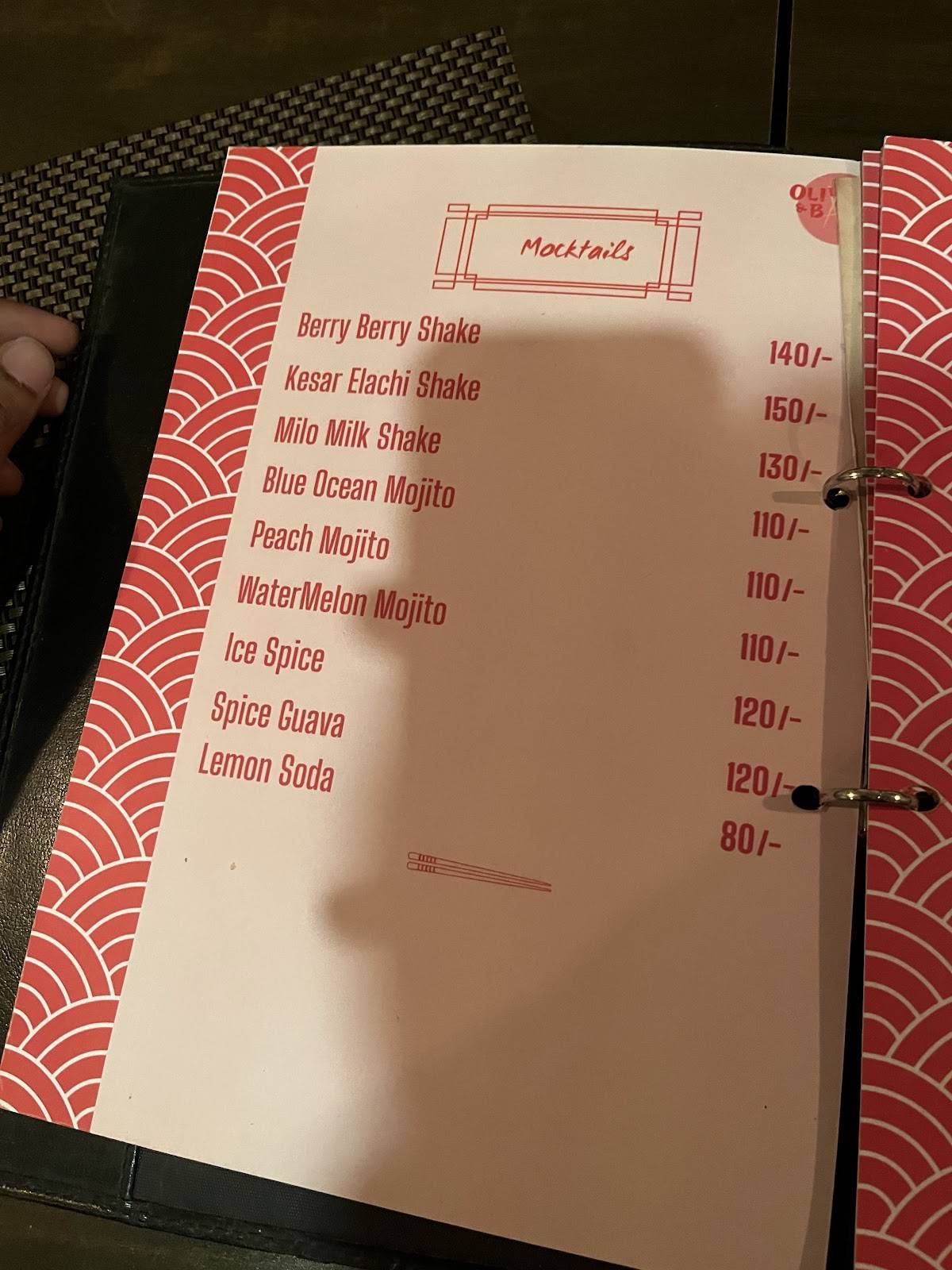 Olive & Basil menu