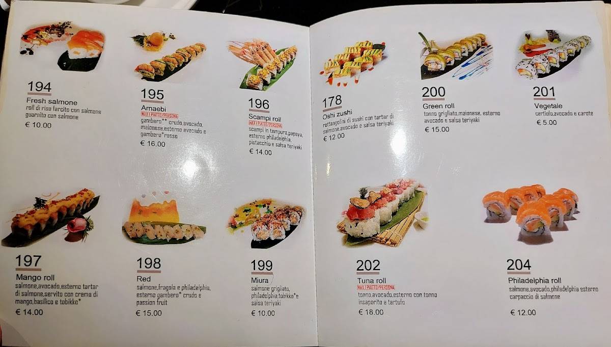 Menu de Omaya Sushi