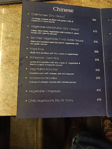 Osito Jaipur menu