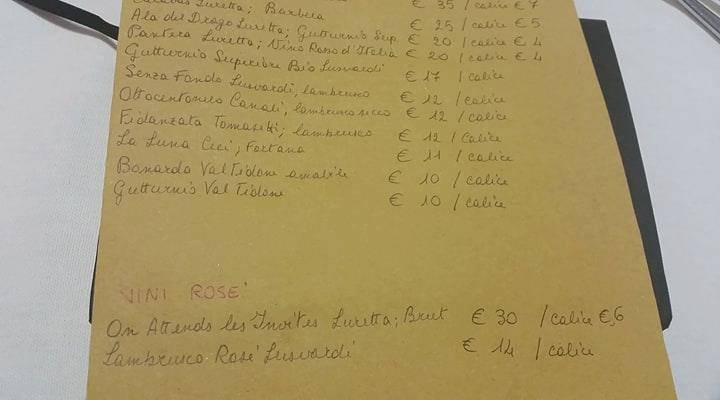 Menu di Osteria Fuori Porta 2 
