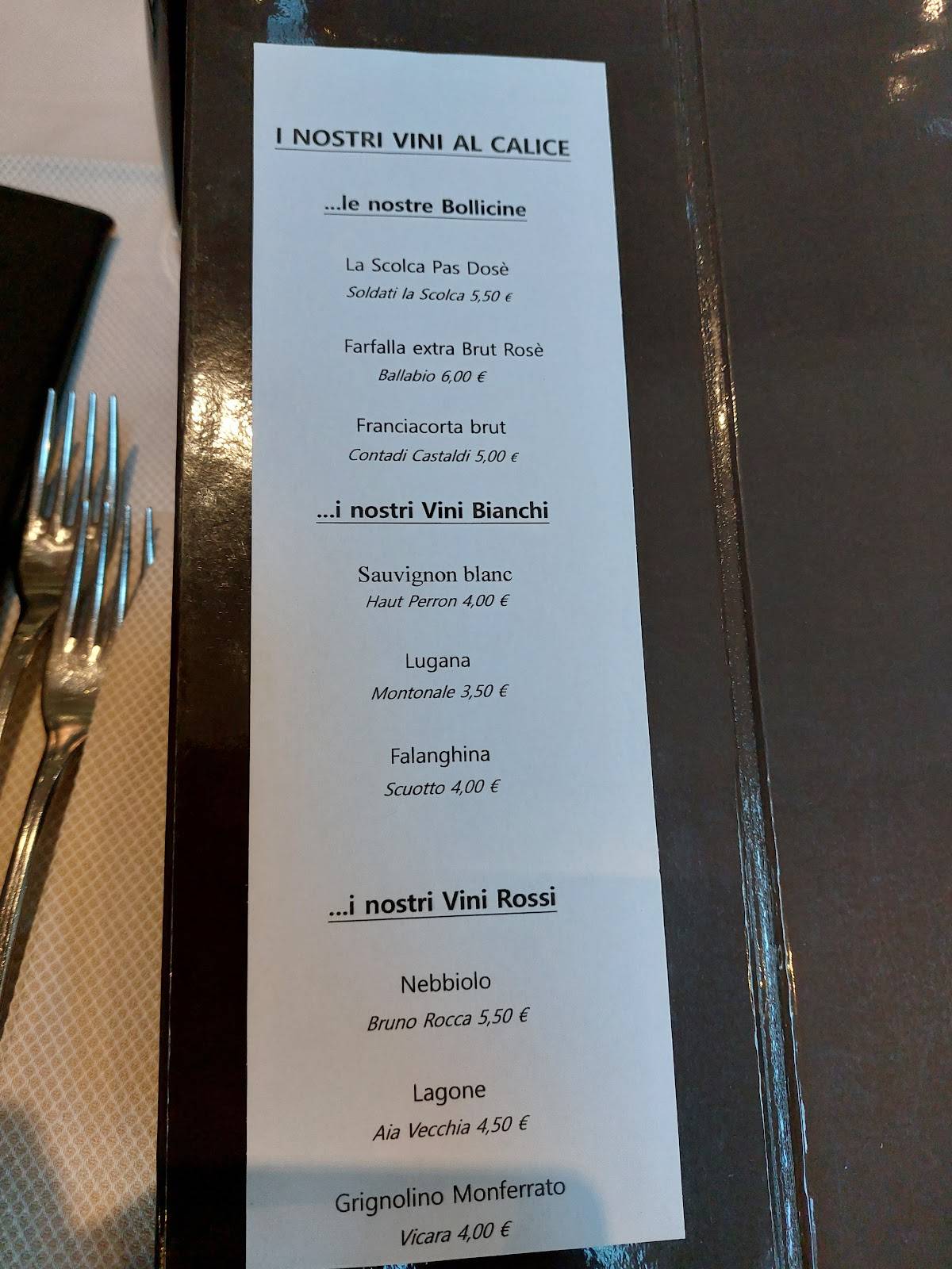 Menu di Osteria Moderna 