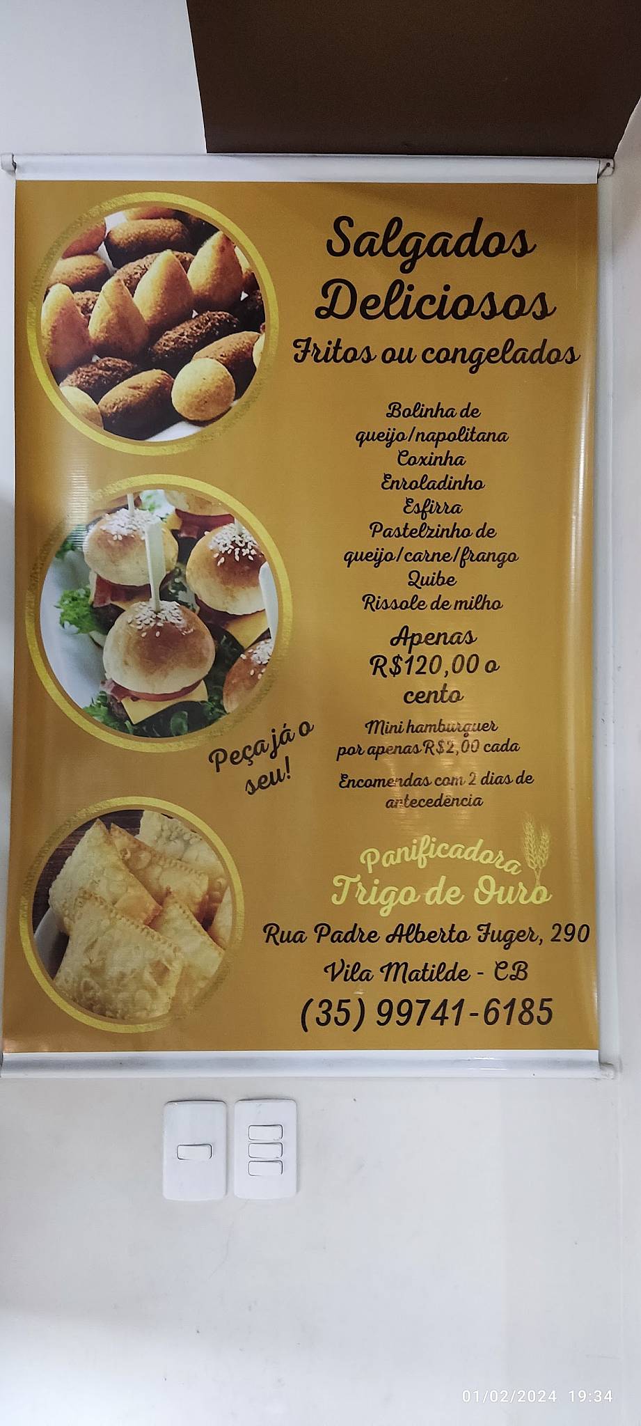 Panificadora Trigo de Ouro cardápio